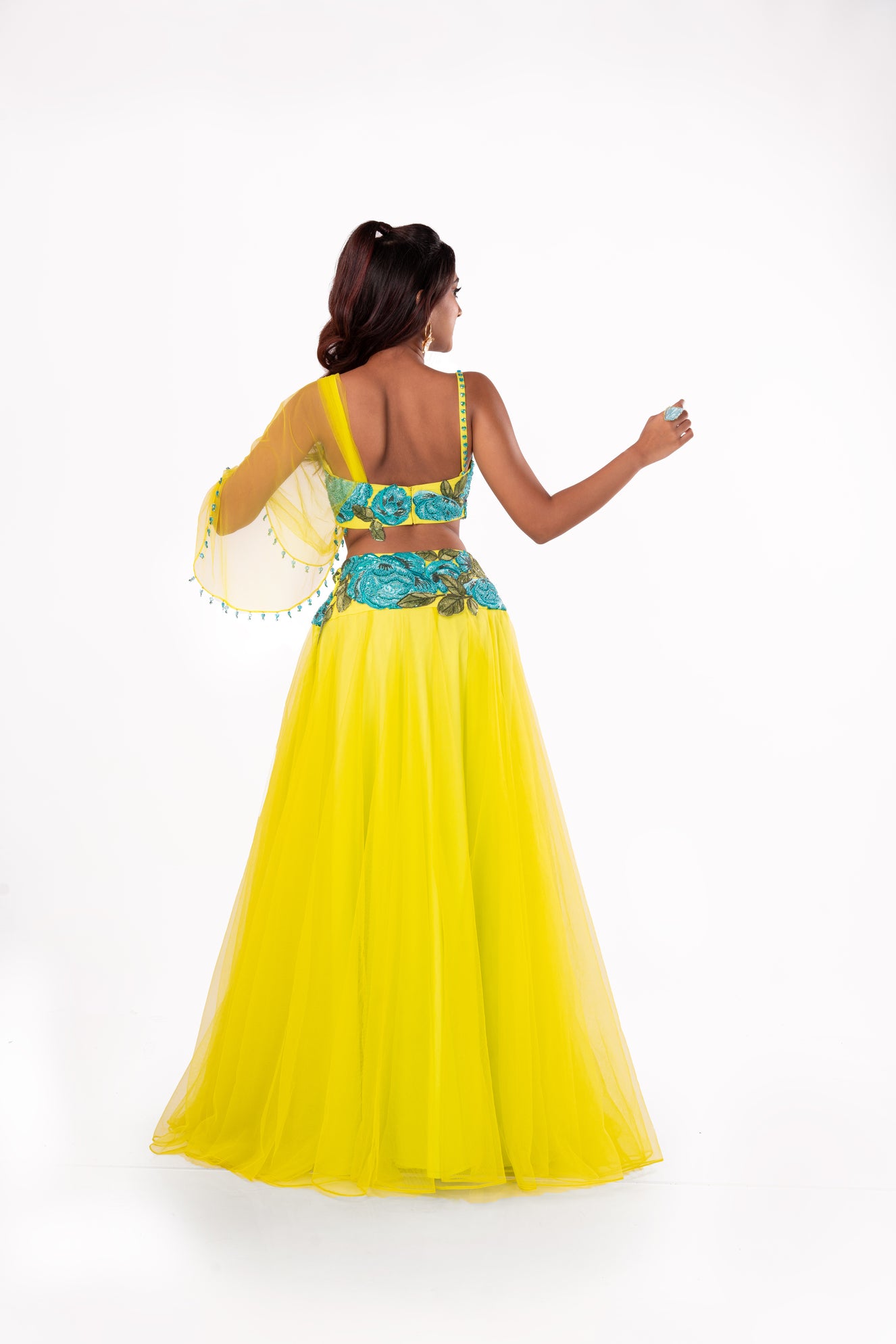 Neon Yellow Lehenga Set