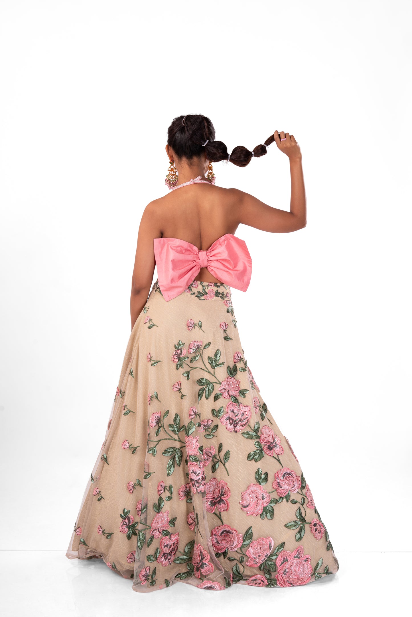 Floral Pink Lehenga Set