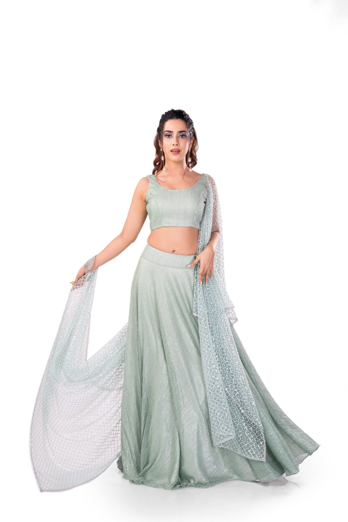 Pastel Blue Cape Set