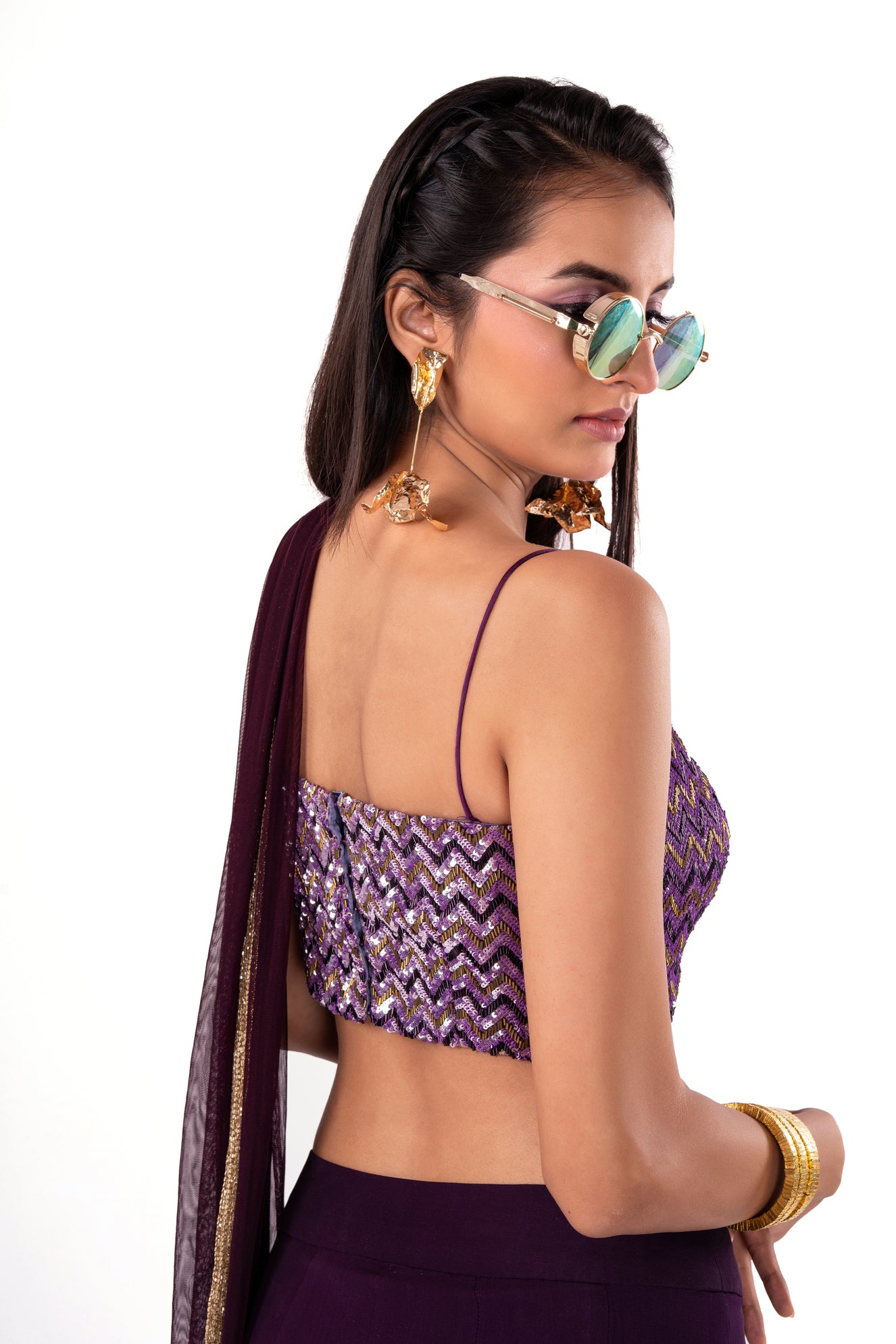 Bootcut Wine Palazzo Set