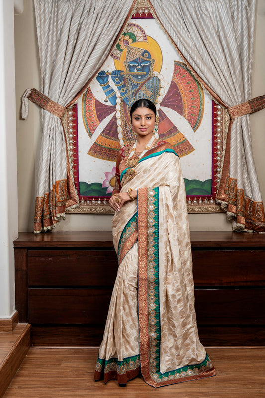 Signature Jesal Vora Banarasi Tissue Saree Set