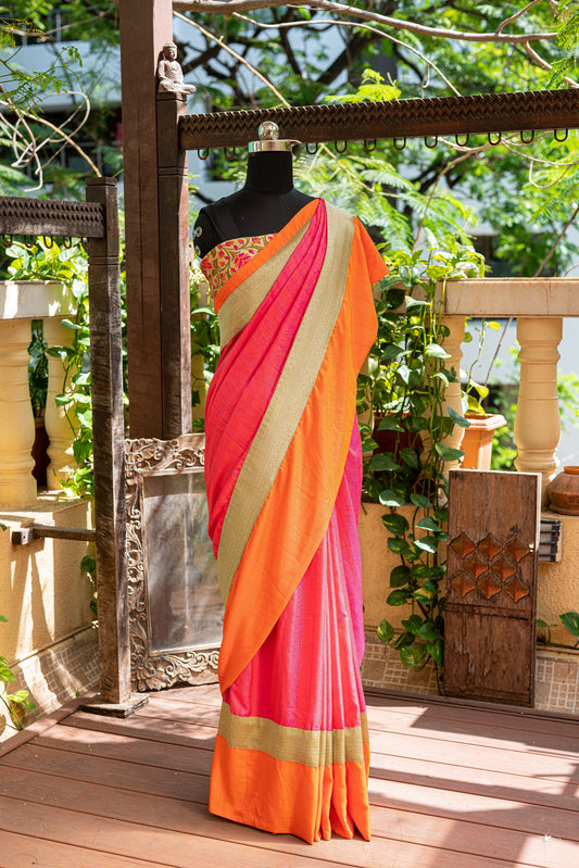 Banarasi Raw Sik Saree Set