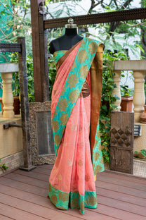 Banarasi Cotton Saree Set