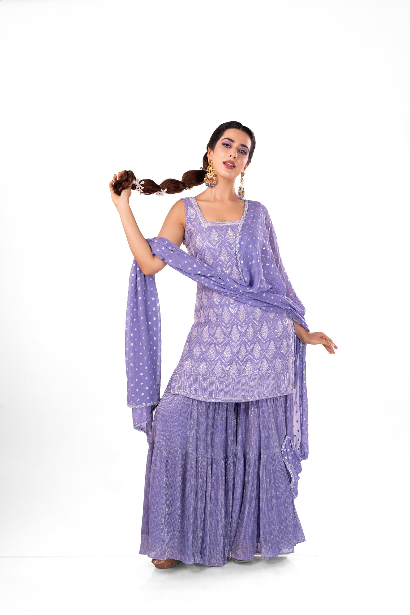 Lavender Sharara Set