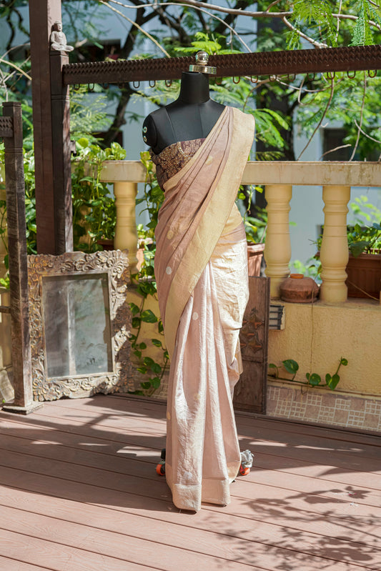 Katan Silk Tissue Saree Set