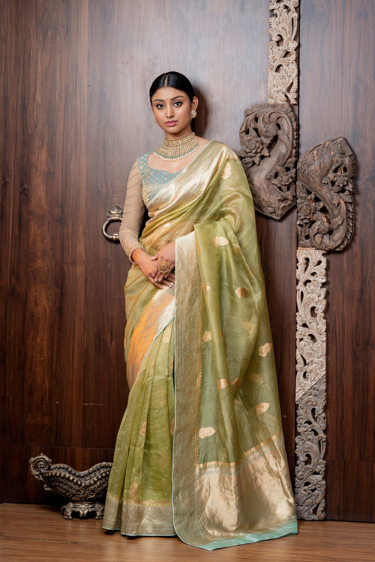 Banarasi Soft Organza Saree Set