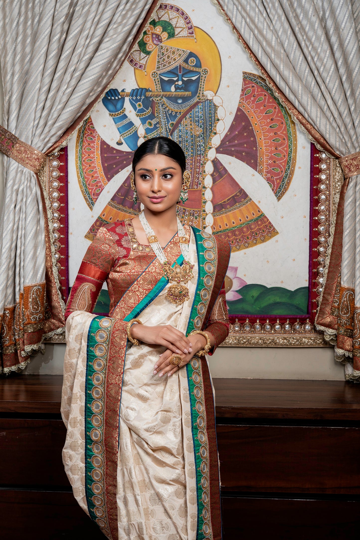 Signature Jesal Vora Banarasi Tissue Saree Set