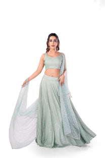 Pastel Blue Cape Set