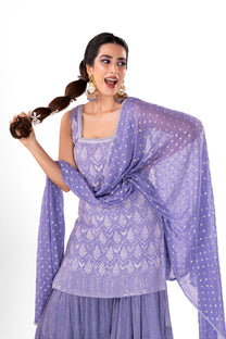 Lavender Sharara Set