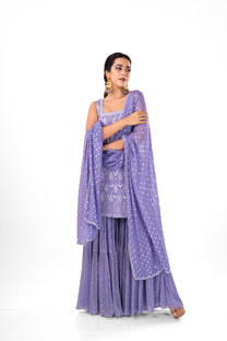 Lavender Sharara Set