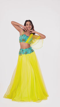 Neon Yellow Lehenga Set