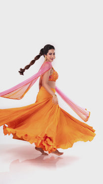 Orange Lehenga Set