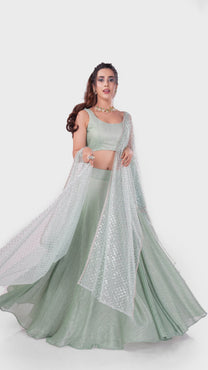 Pastel Blue Cape Set