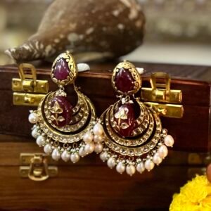 Jhumka with pearls